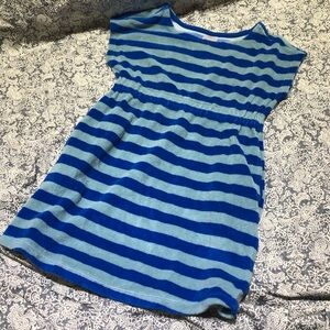 Hanna Andersson stripe towel dress cover up blue 5 110